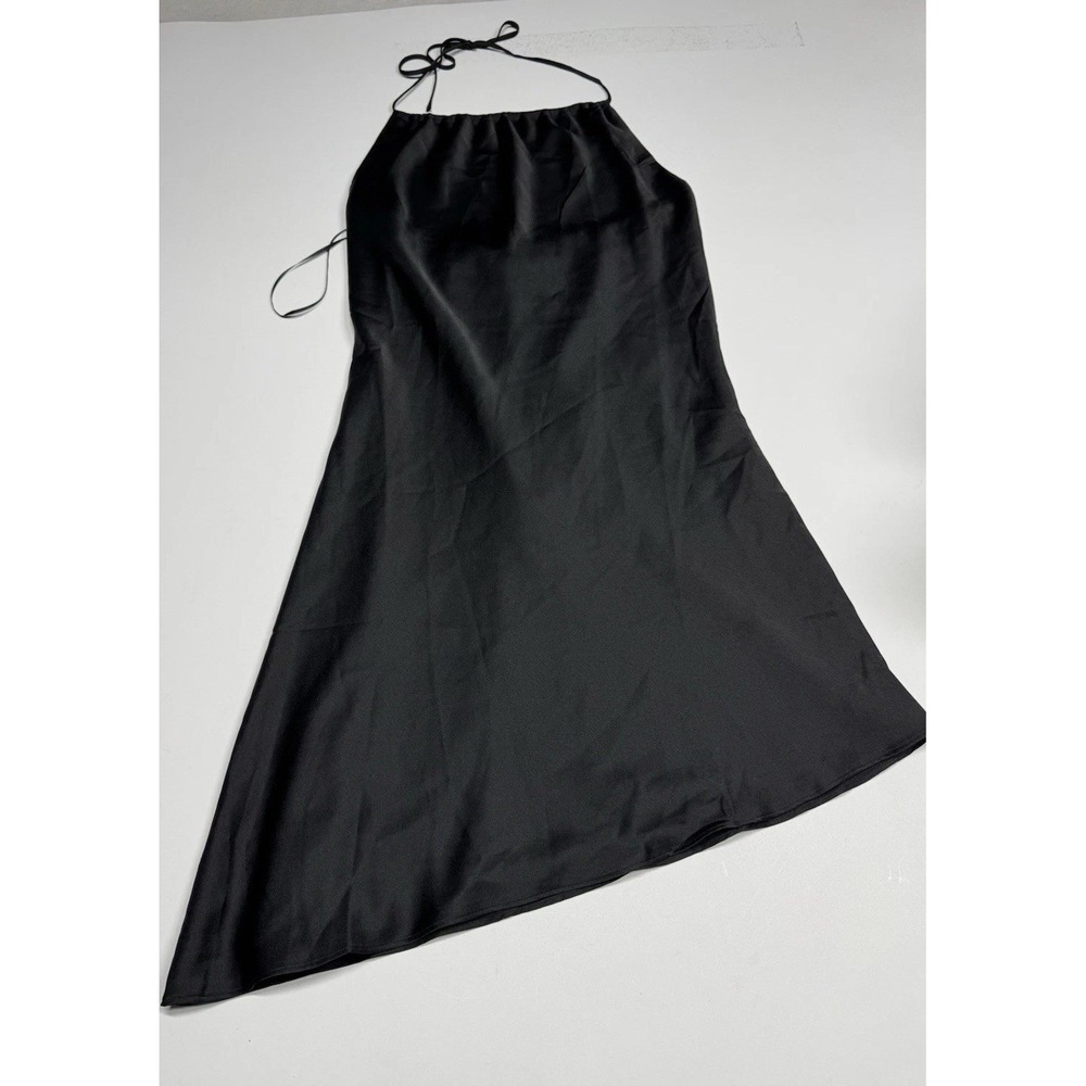 And Now This Womens Black Halter Mini Short Slip Dress S NWT